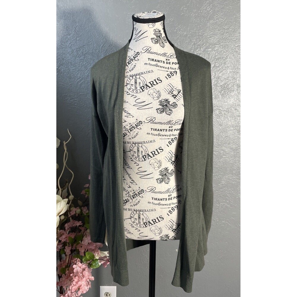 Gap Womens Green Open Front Knit Cardigan Sweater Size XS Long Sleeve NWT